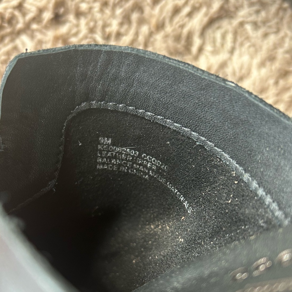 Kork-Ease Black Leather Wedge Loafers - Picture 7 of 12